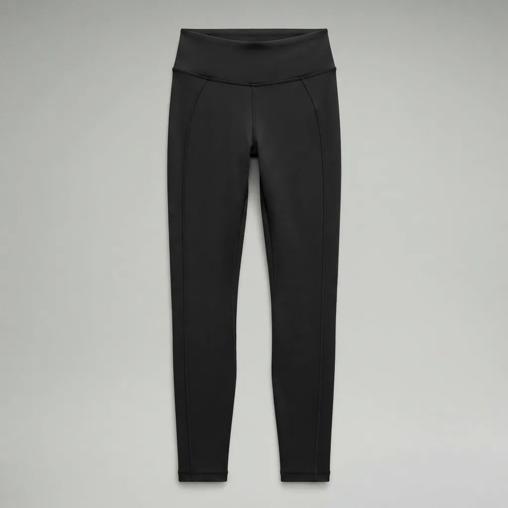 Charcoal full-length sports leggings with high waistband
